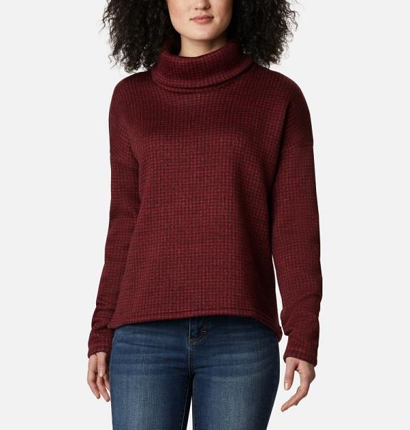 Columbia Chillin Sweaters Red For Women's NZ72940 New Zealand